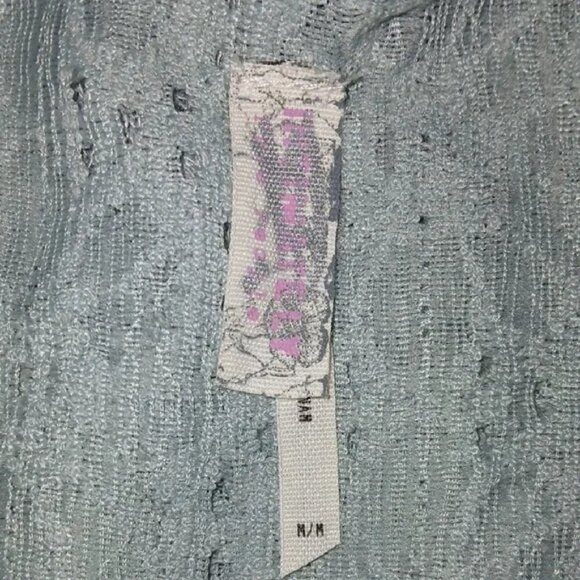 Free People Sage Green Eyelet Lace Sleeveless Blouse - Picture 4 of 5